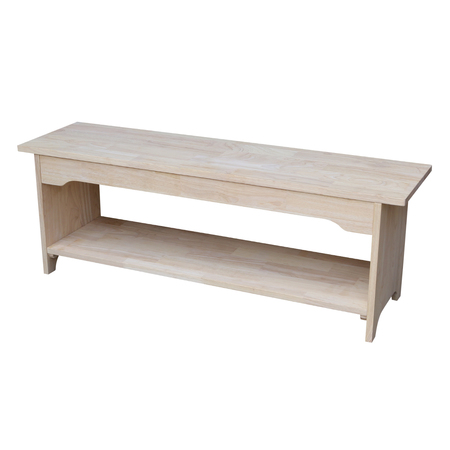 International Concepts Brookstone Bench, 48" Long, Unfinished BE-48